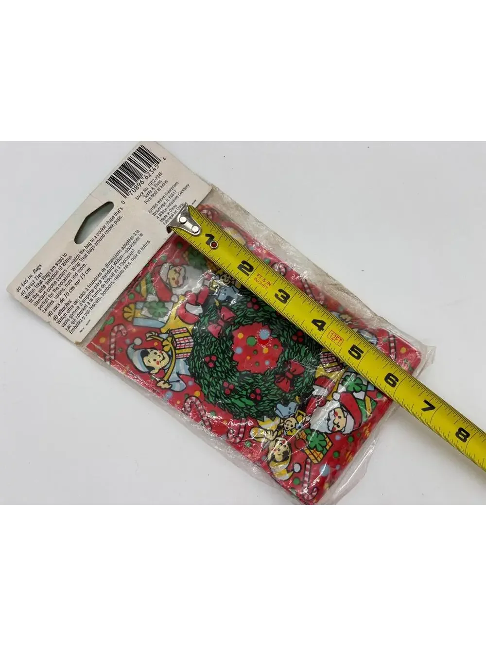1995 Vintage Wilton Holiday Cheer 40 Count Treat Bags  6” x 4” Santa & Elves